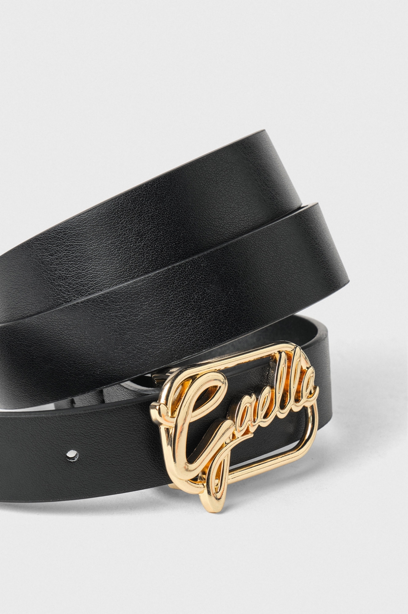 Maxi Cintura Fibbia Personalizzata Gaelle In Corsivo • Nero