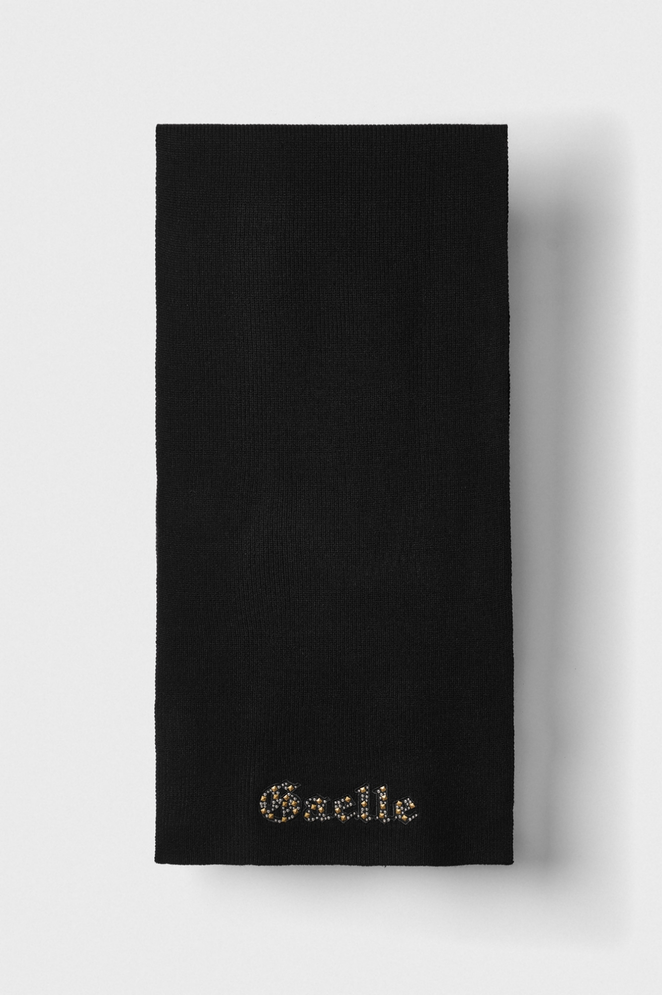 Sciarpa In Maglieria Con Logo Patch E Appl. Termo • Nero