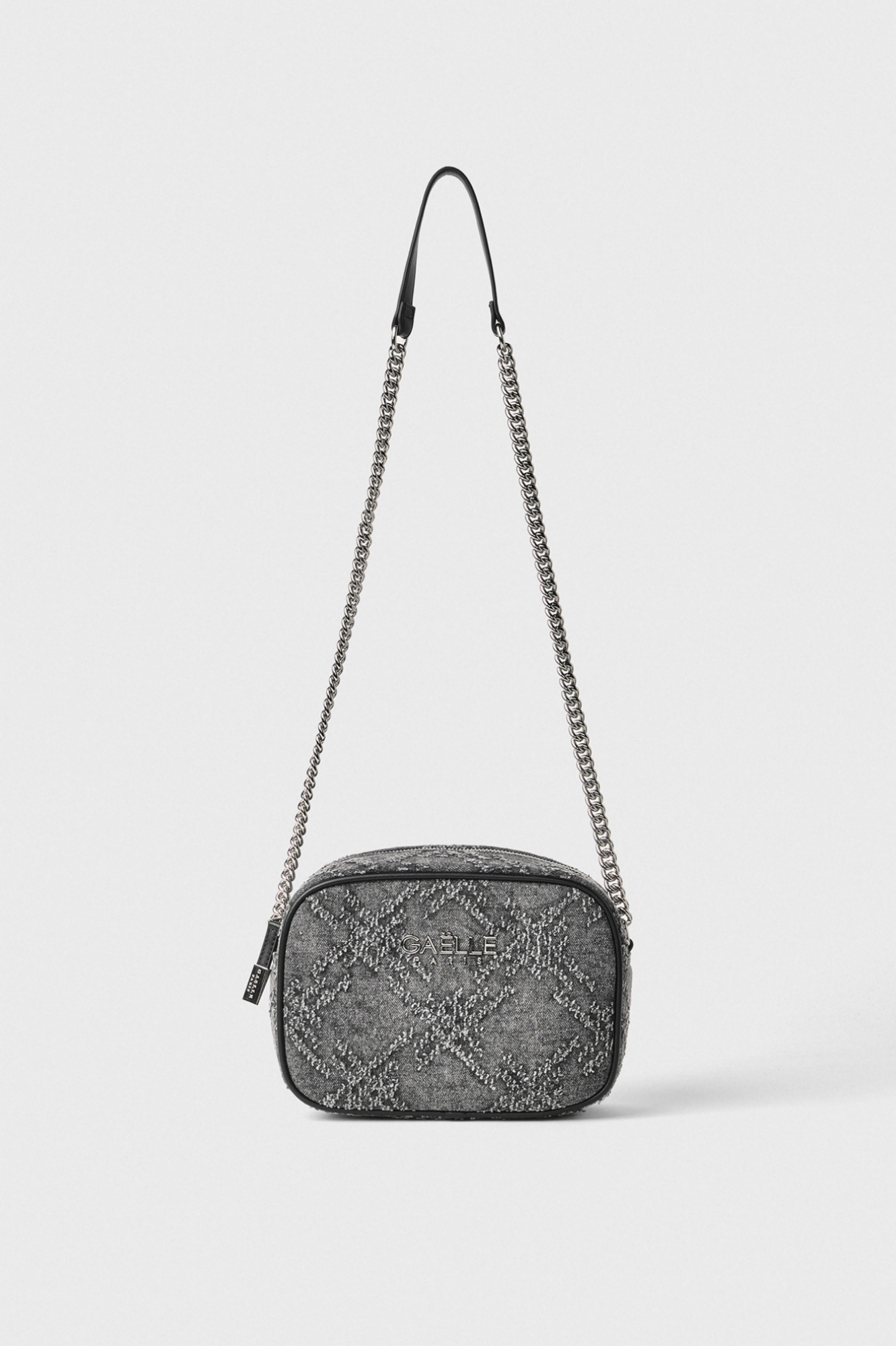 Mini Camera Bag Denim Sfrangiato • Nero