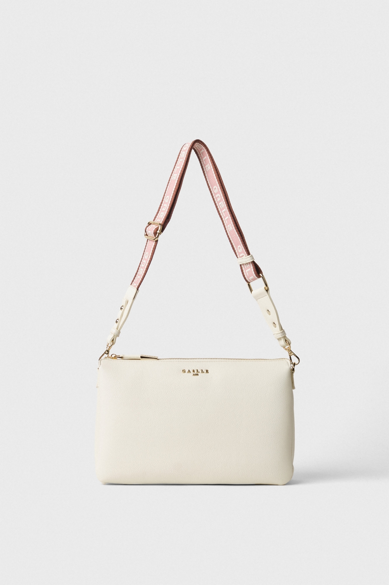 Regular Pochette Tracolla Logata Oro • Burro