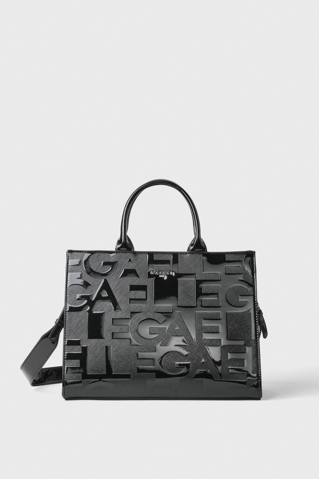 Maxi Shopper Lettering In Vernice • Nero
