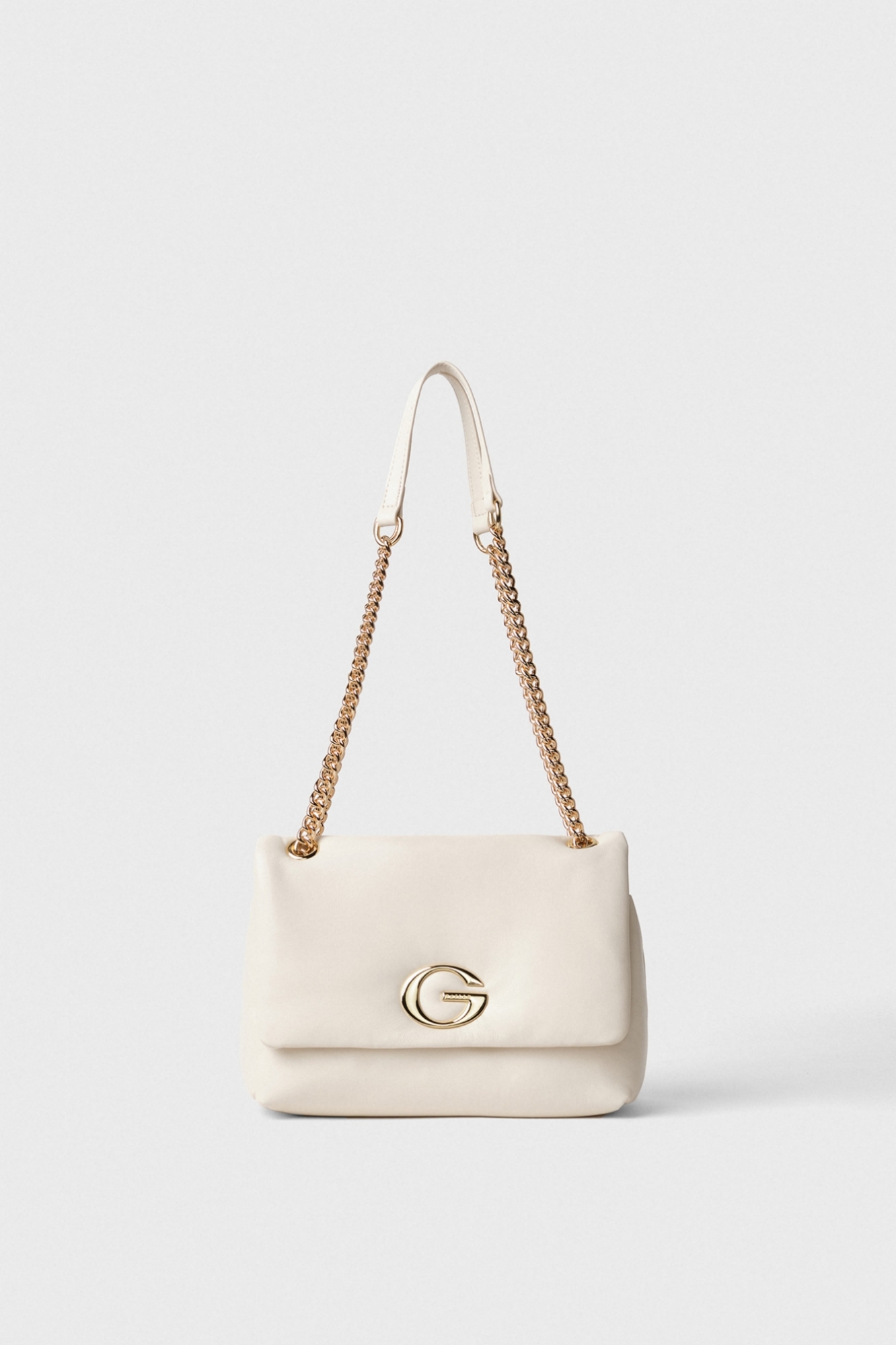 Immagine di Regular Shoulder Strap Puffer Maxi G • Panna