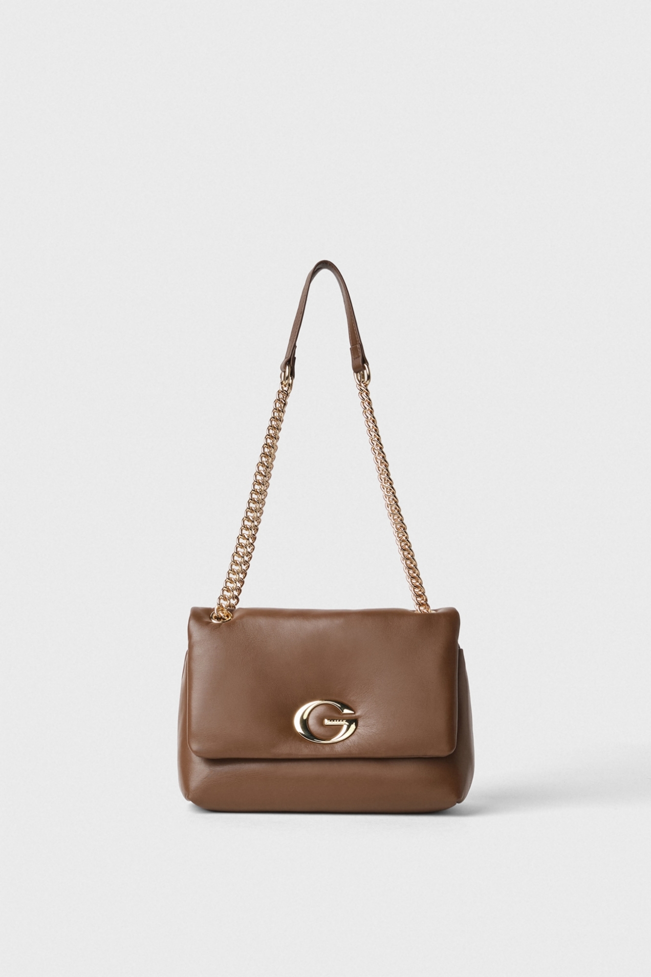 Immagine di Regular Shoulder Strap Puffer Maxi G • Cioccolato