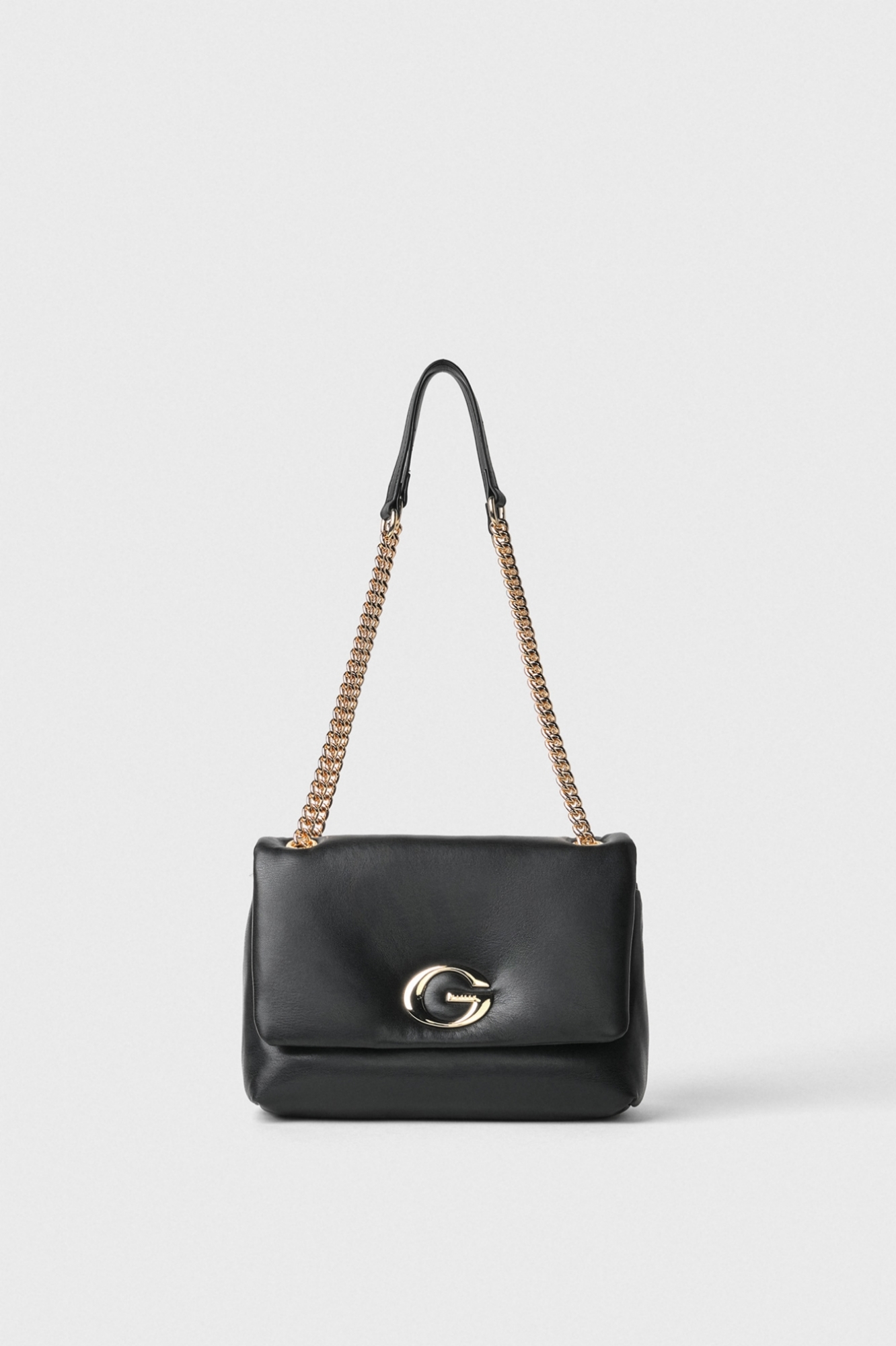 Immagine di Regular Shoulder Strap Puffer Maxi G • Nero