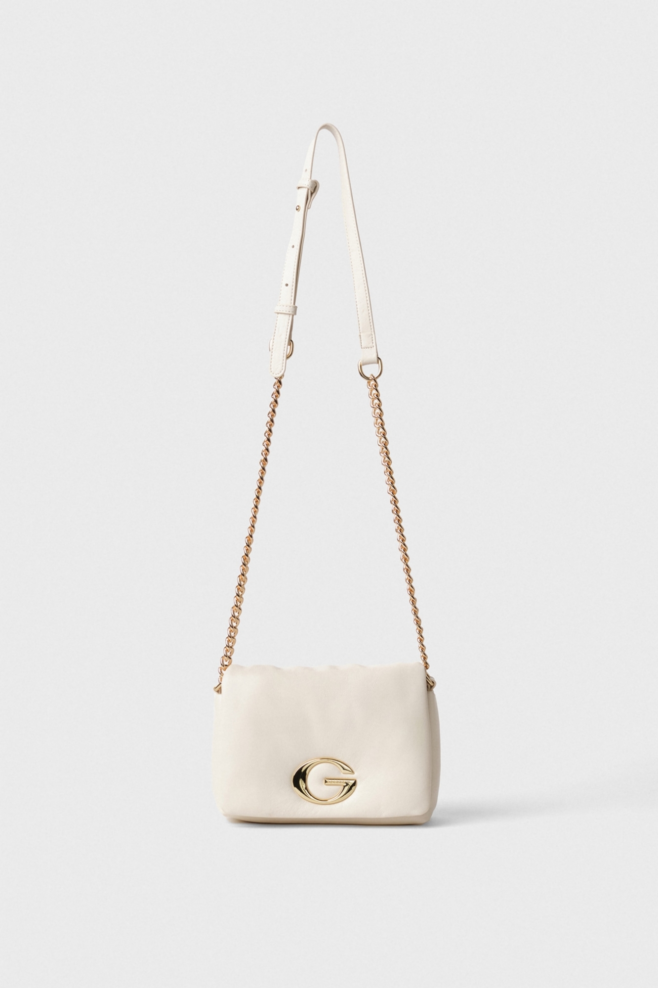 Immagine di Mini Shoulder Strap Puffer Maxi G • Panna