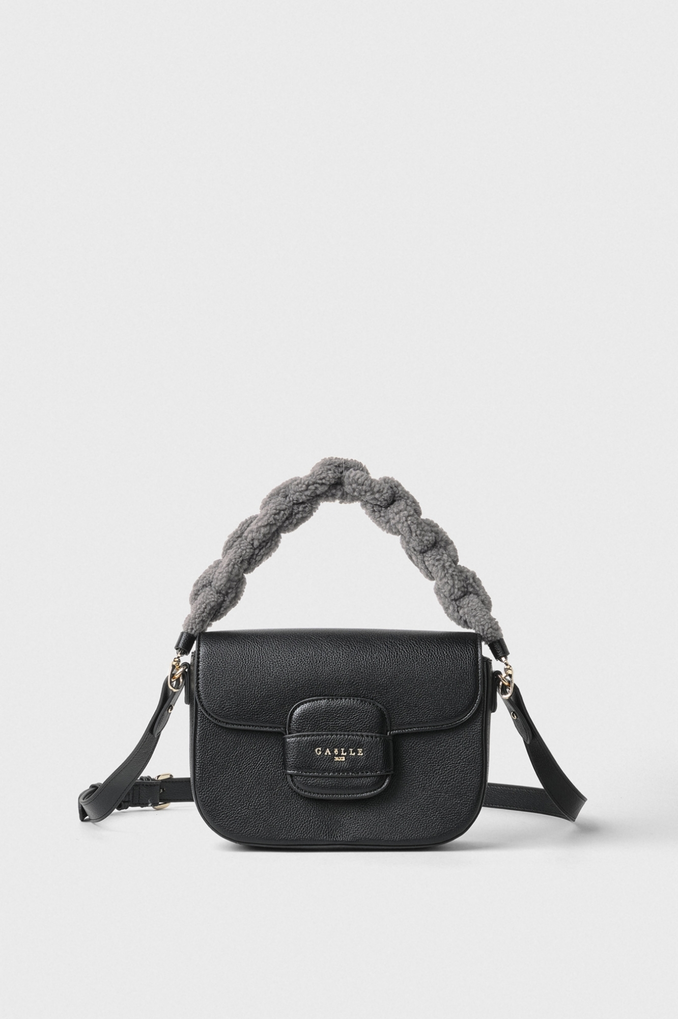Immagine di Regular Shoulder Strap Con Maxi Catena Eco Montone • Nero
