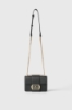 Picture of Mini Shoulder Strap With Mini Metal Logo Closure • Black