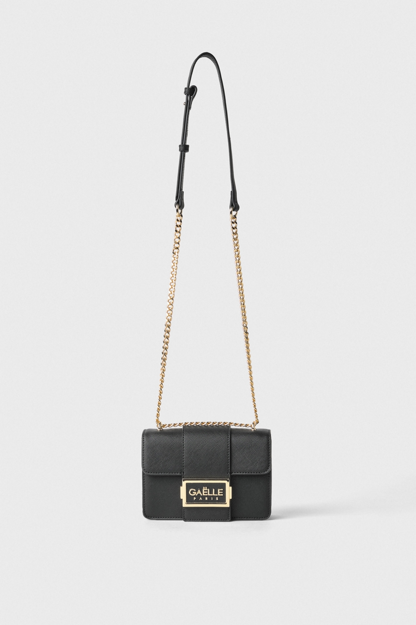 Immagine di Mini Shoulder Strap Con Chiusura Mini Metal Logo • Nero