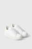 Sneakers Addict In Action Leather Con Back Part In Suede • Bianco