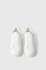 Sneakers Addict In Action Leather Con Back Part In Suede • Bianco