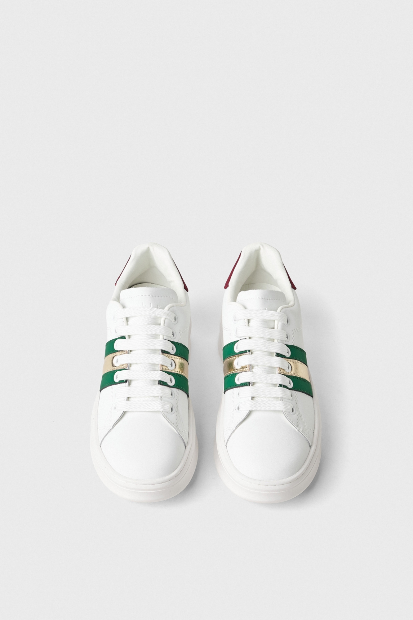 Sneakers Addict In Action Leather Con Inserto Satin E Logo Sul Dietro • Bordeaux