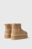 Eskimo Boot Alto In Suede Con Ecofur • Beige Cammello