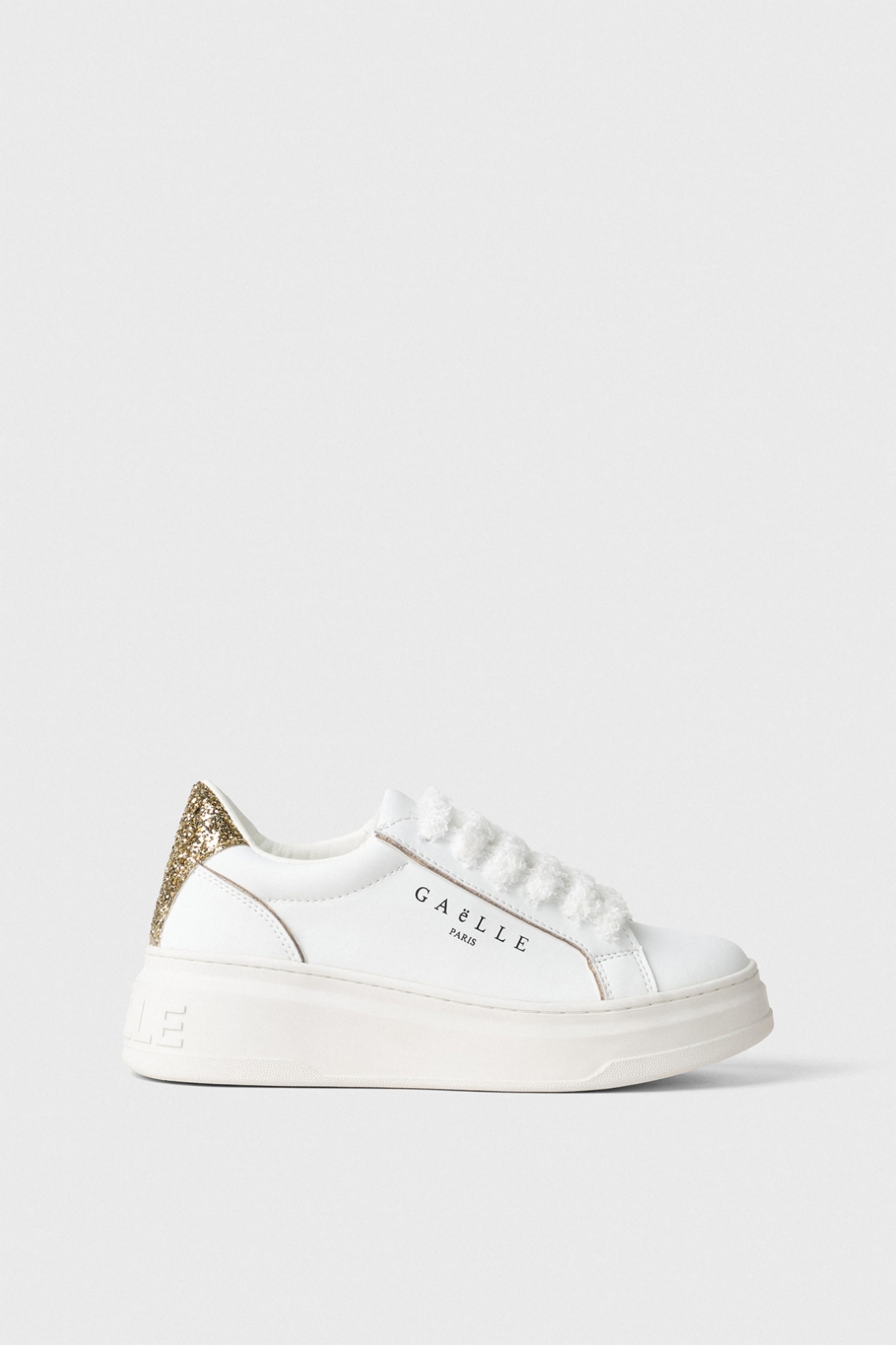 Immagine di Sneakers New Addict In Action Leather Con Inserti Glitter • Bianco