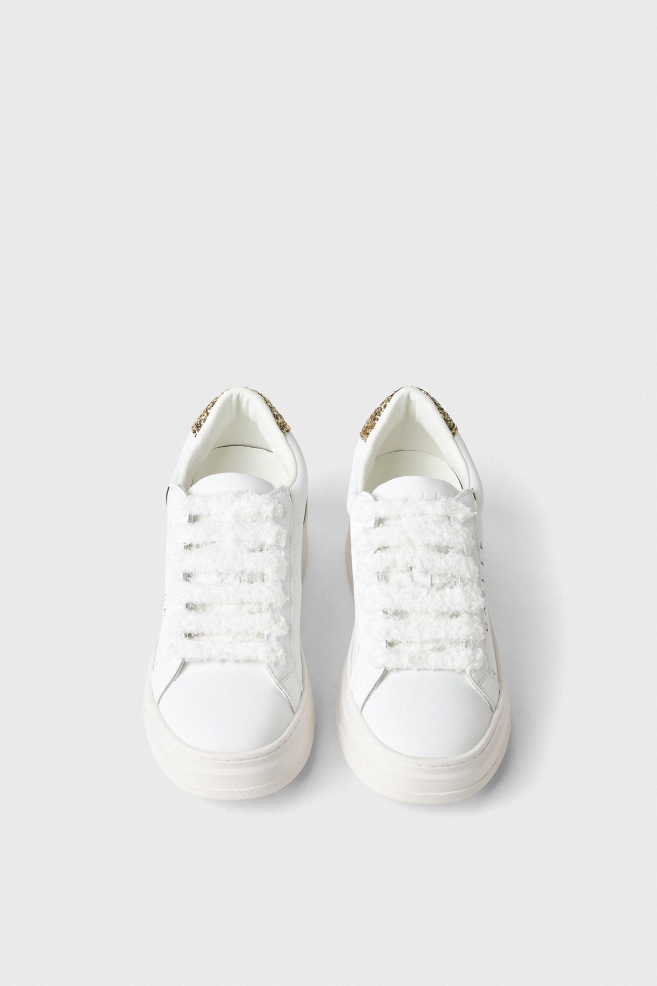 Immagine di Sneakers New Addict In Action Leather Con Inserti Glitter • Bianco