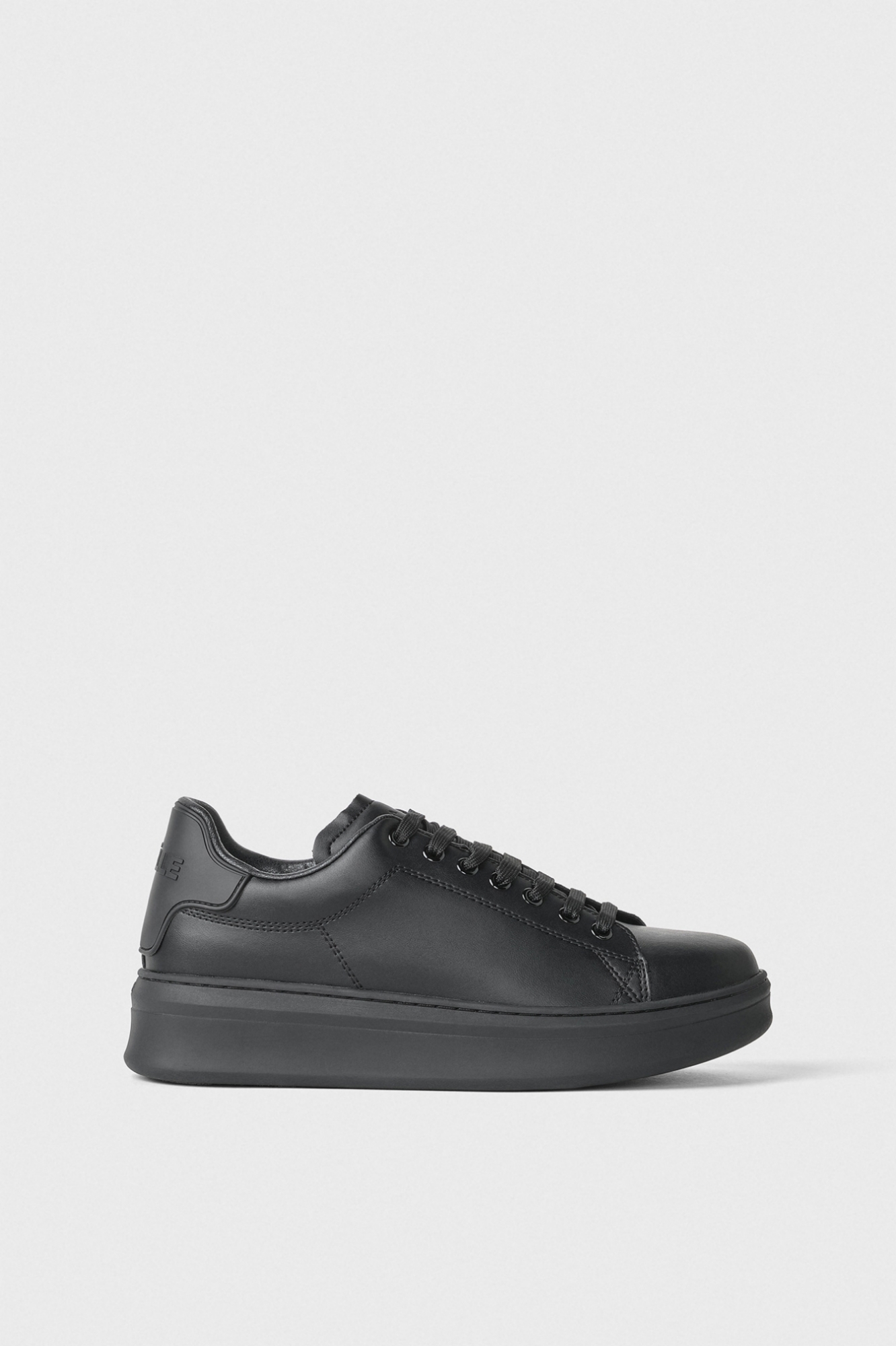 Sneakers Addict In Action Leather Con Back Part In Rubber • Nero