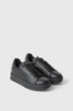 Sneakers Addict In Action Leather Con Back Part In Rubber • Nero