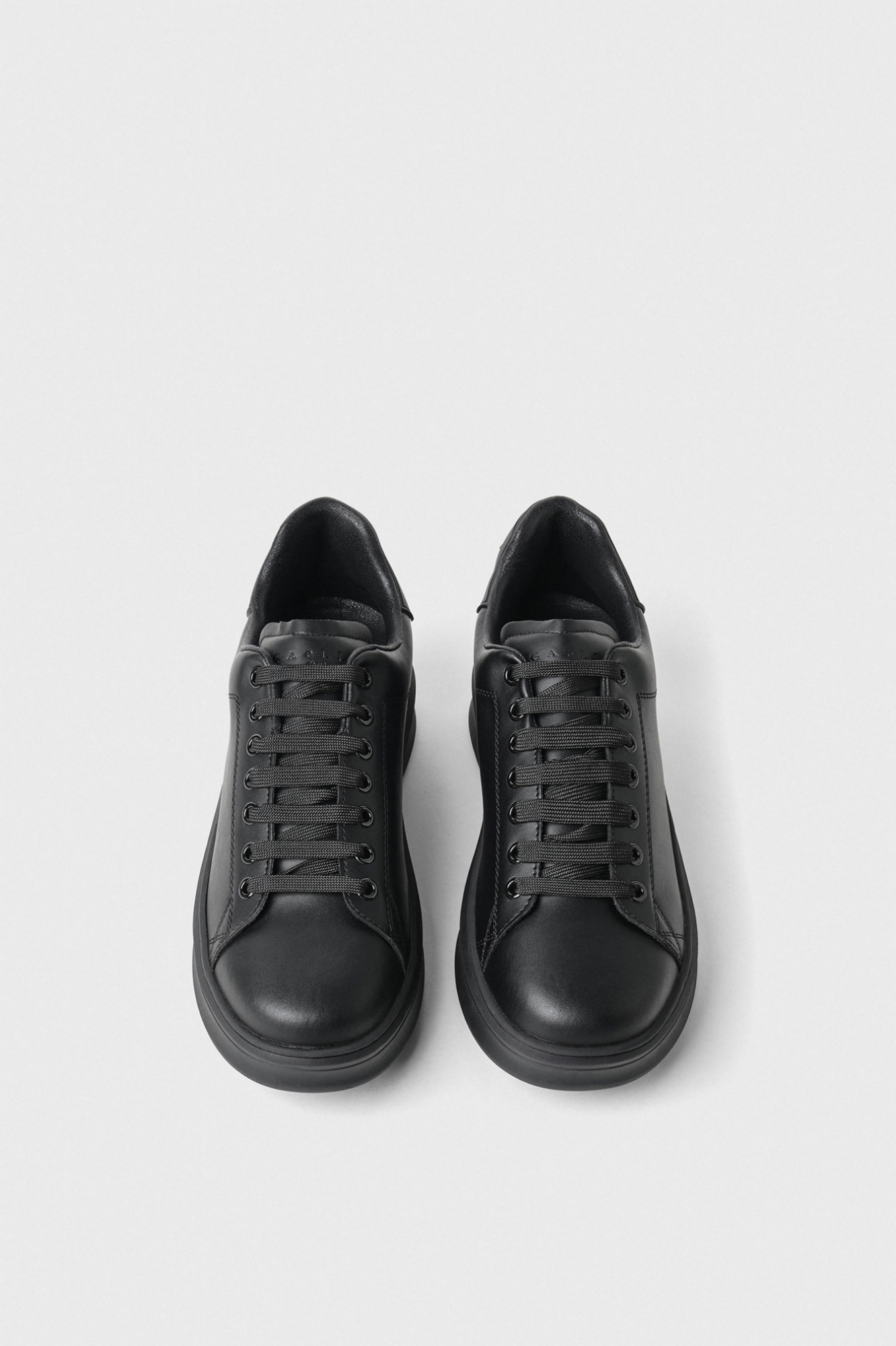 Sneakers Addict In Action Leather Con Back Part In Rubber • Nero