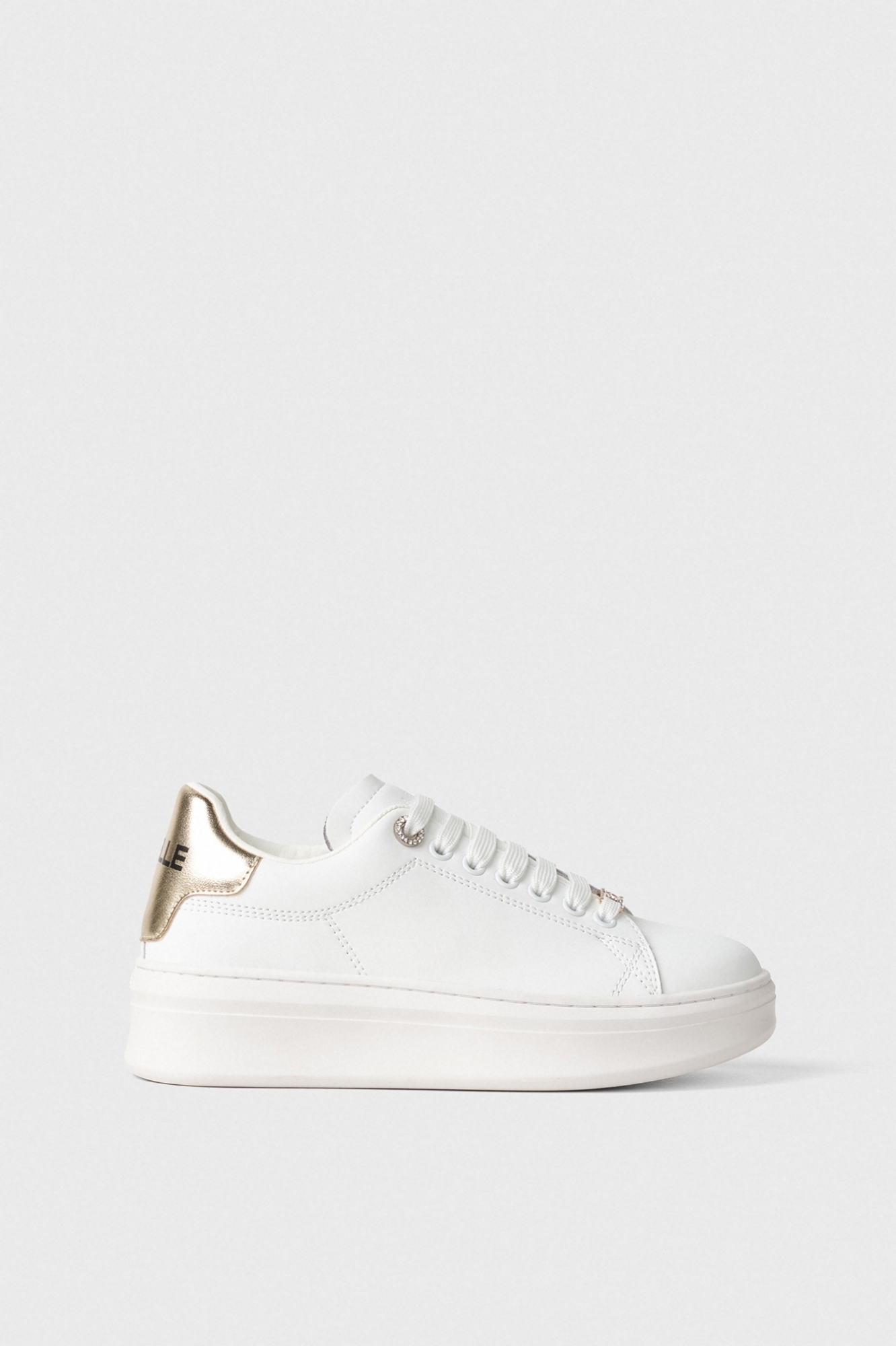 Sneaker Addict Passalaccio In Strass E Tallone In Laminato • Oro