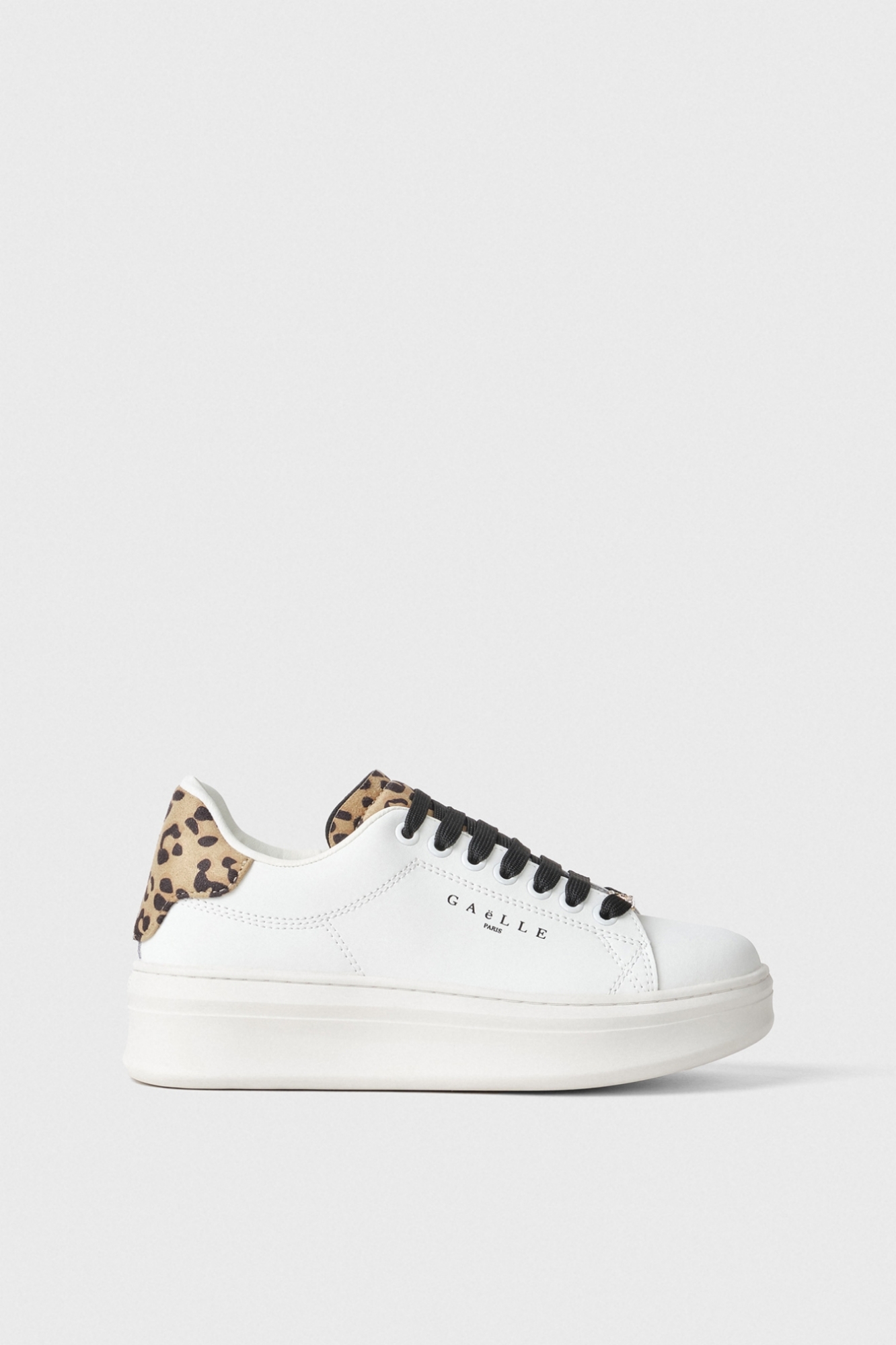 Sneakers Addict In Action Leather Inserti Animalier E Passalaccio In Strass • Animalier Beige
