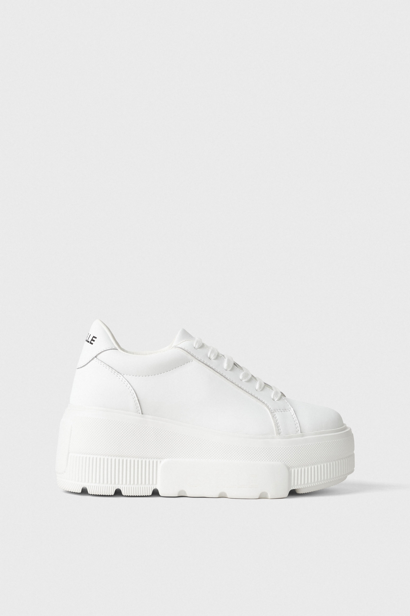 Sneakers Addict Platform In Action Leather • Bianco