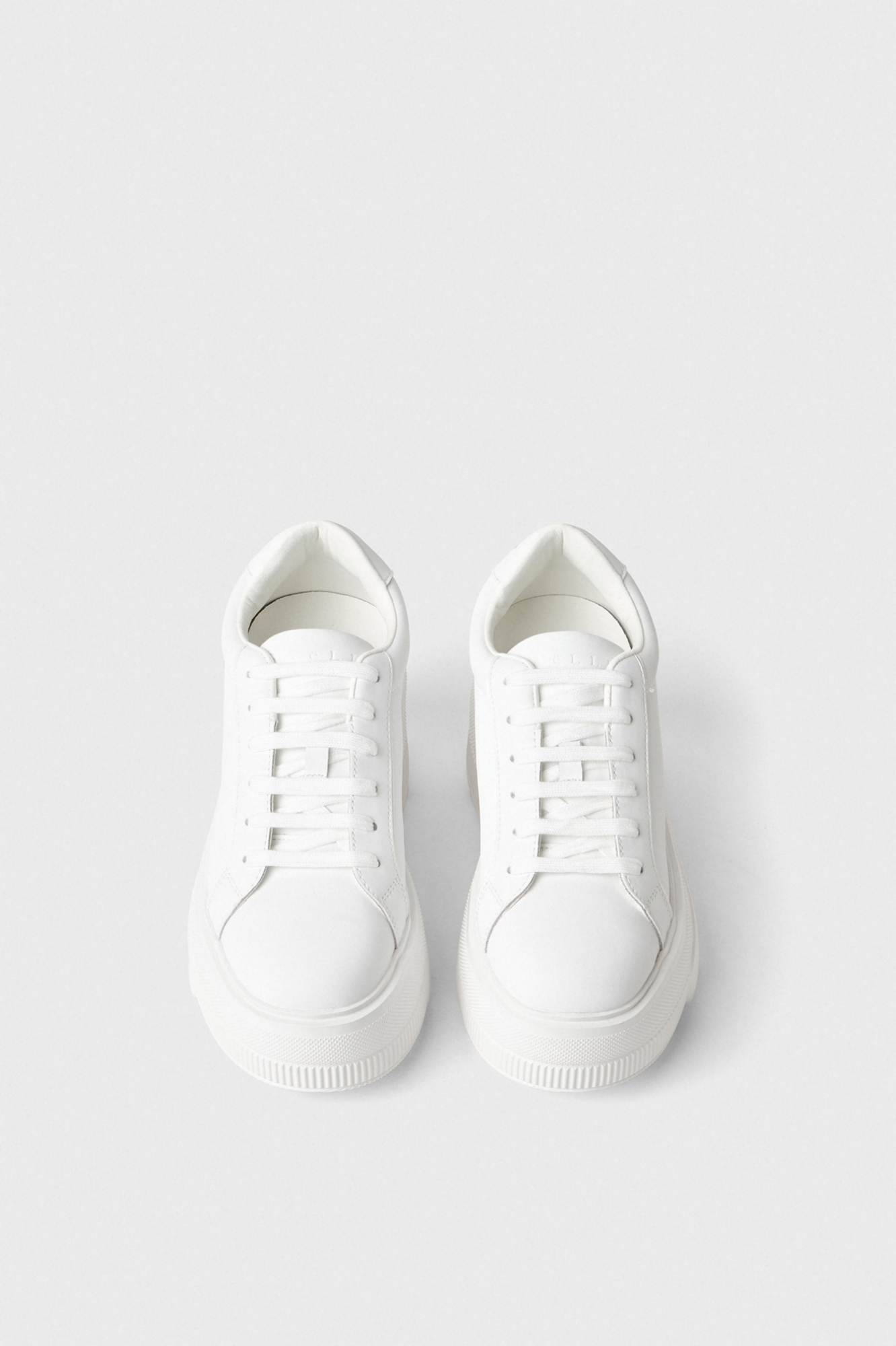 Sneakers Addict Platform In Action Leather • Bianco