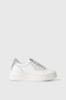 Sneakers New Addict In Action Leather Con Inserti In Glitter E Charms • Bianco