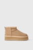 Eskimo Boots Basso In Suede E Ecofur • Beige Cammello
