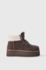 Eskimo Boots Basso In Suede Con Ecofur E Gros Stampato Sul Retro • Marrone