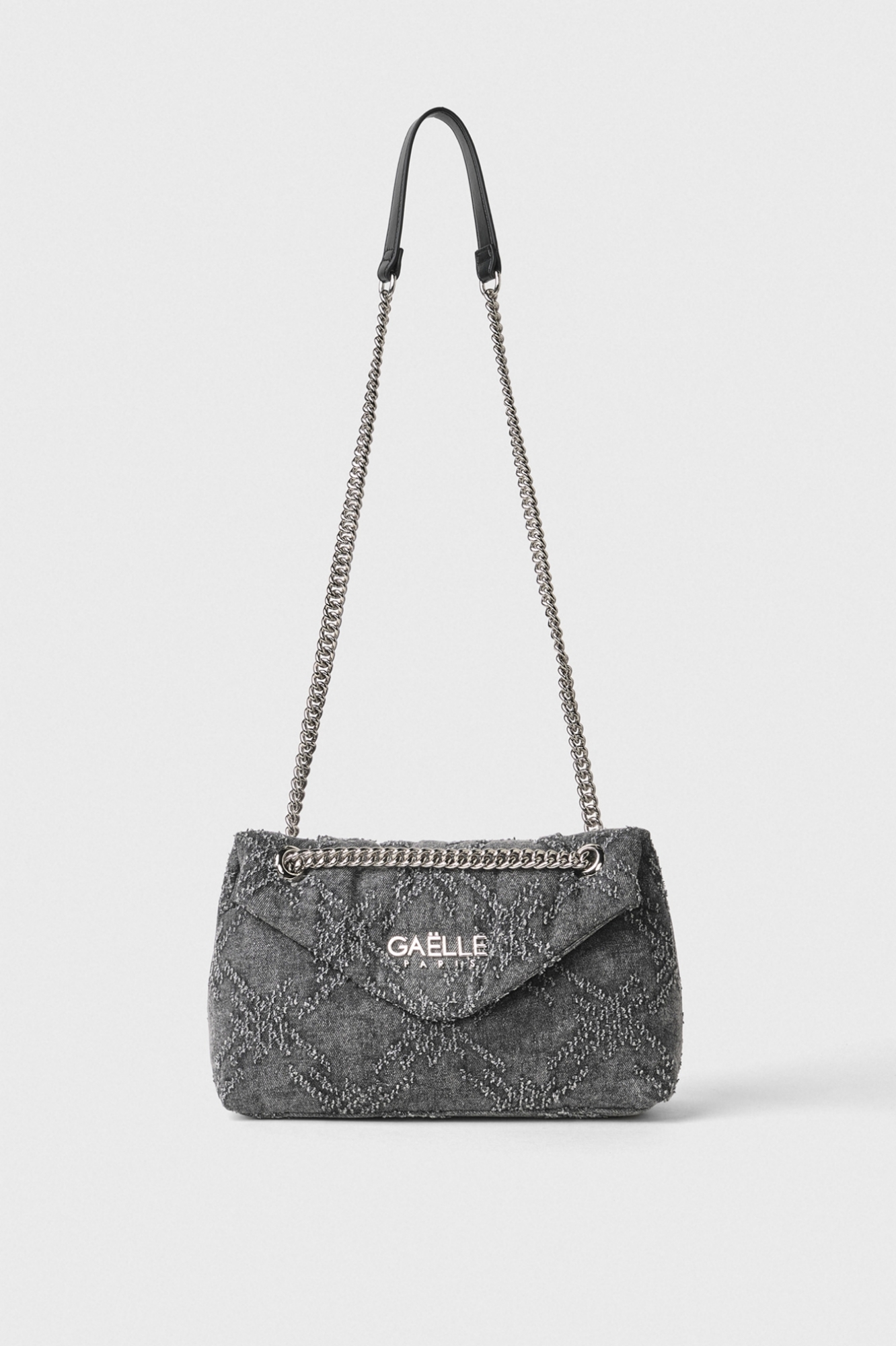 Regular Shoulder Strap Denim Sfrangiato • Nero