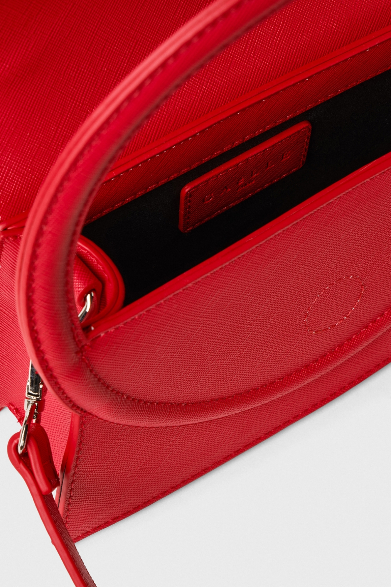 Mini Hand Bag Design Saffiano • Rosso Rubino