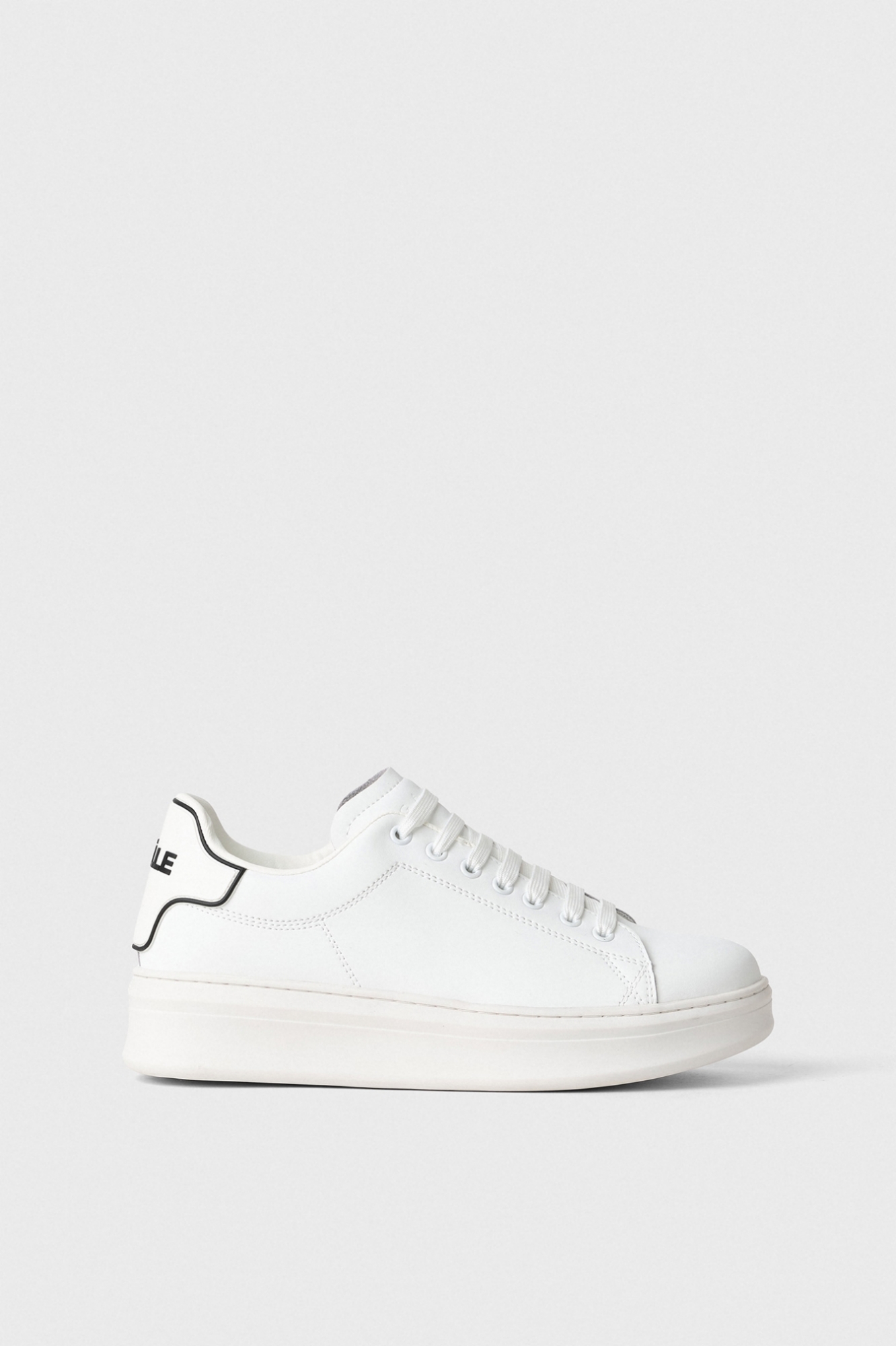 Sneakers Addict In Action Leather Con Back Part In Rubber • Bianco