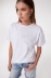 T-Shirt Paricollo Mezza Manica In Jersey • Bianco