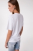 T-Shirt Paricollo Mezza Manica In Jersey • Bianco