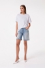 T-Shirt Paricollo Mezza Manica In Jersey • Bianco