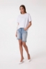 T-Shirt Paricollo Mezza Manica In Jersey • Bianco