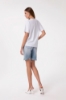 T-Shirt Paricollo Mezza Manica In Jersey • Bianco