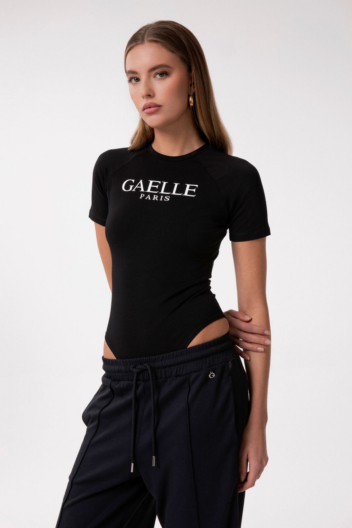 Body Girocollo Mezza Manica Con Taglio Raglan • Nero