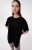 T-Shirt Paricollo Mezza Manica Con Ricamo • Nero
