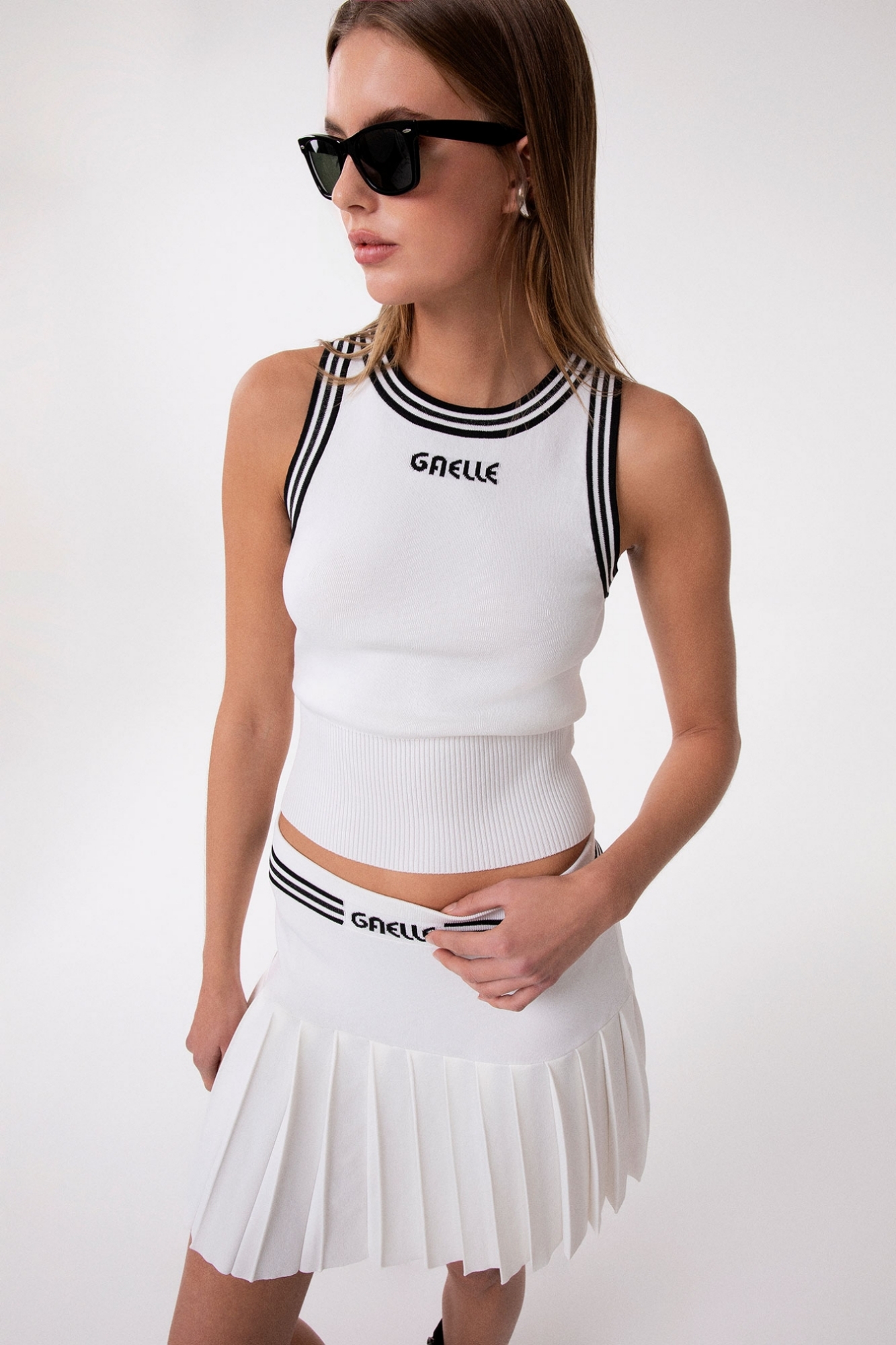 Canotta In Maglia Dettaglio Rifiniture • Avorio