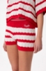 Shorts In Maglia A Righe • Rosso
