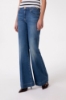 PANTALONE FLARE IN DENIM CON MORSETTI LATERALI