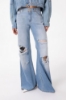 PANTALONE IN DENIM WIDE LEG REGULAR CON CINTURA NAPPINE