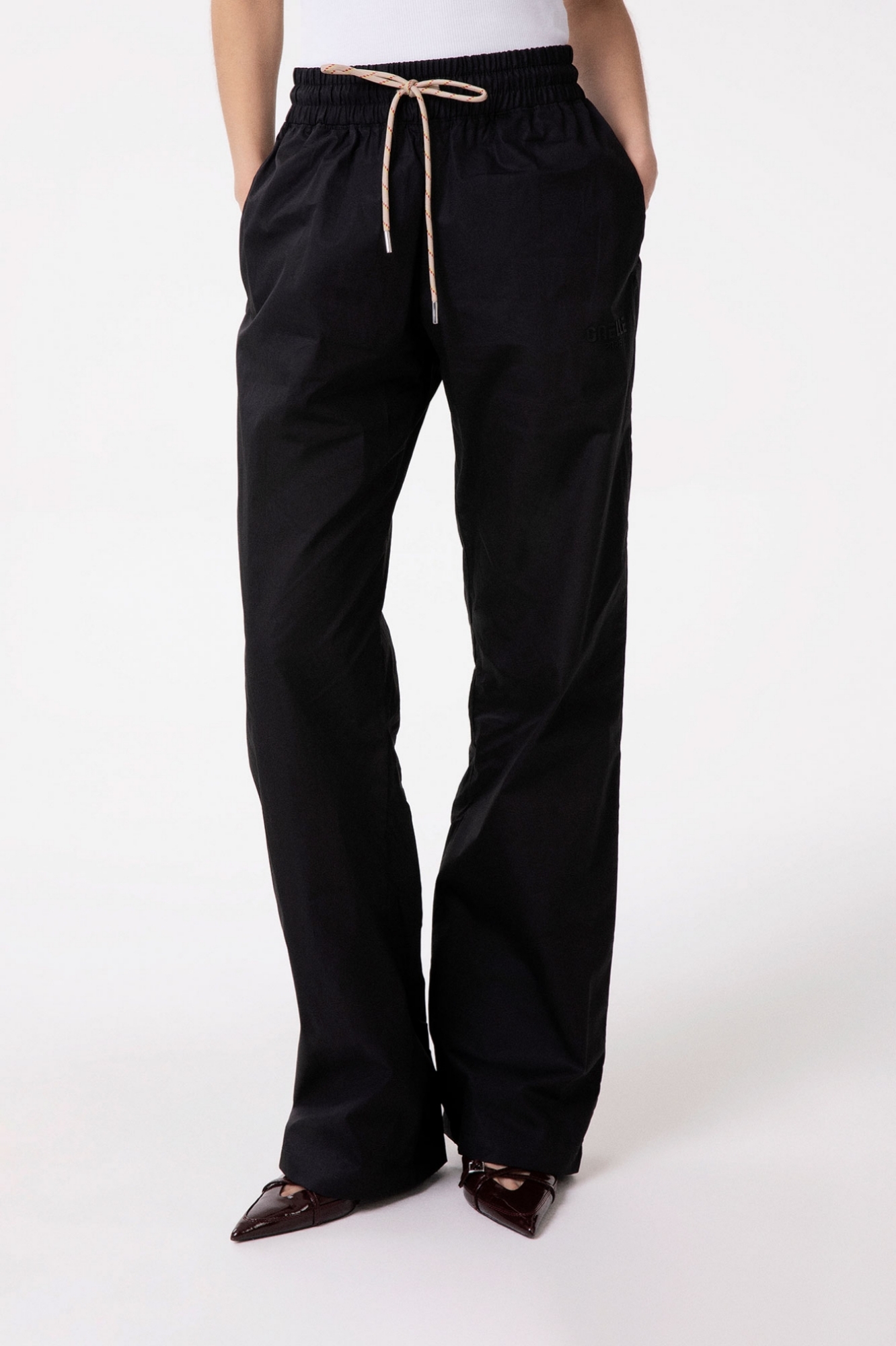 Pantalaccio In Cotone Con Coulisse Laccio Trekking • Nero