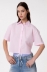 Camicia A Mezza Manica In Popeline Di Cotone • Rosa