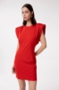 Abito Corto Con Spalline In Punto Milano • Rosso