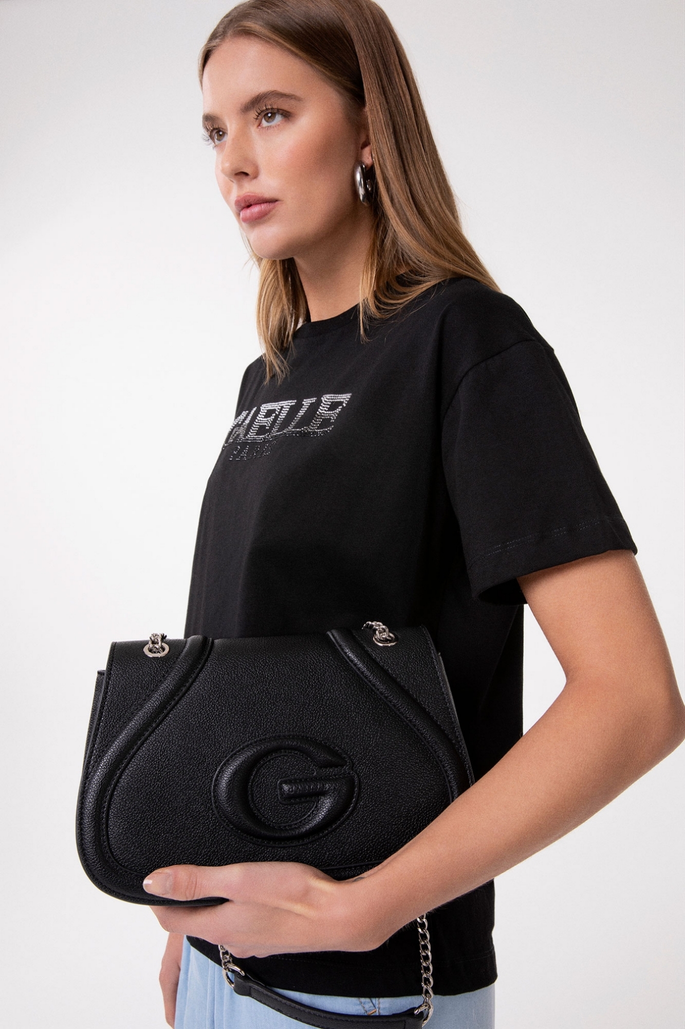 Regular Shoulder Strap Maxi Patch G • Nero