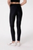Leggings In Lycra Con Logo Stampato • Nero