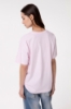 T-Shirt Paricollo Mezza Manica Con Ricamo • Rosa