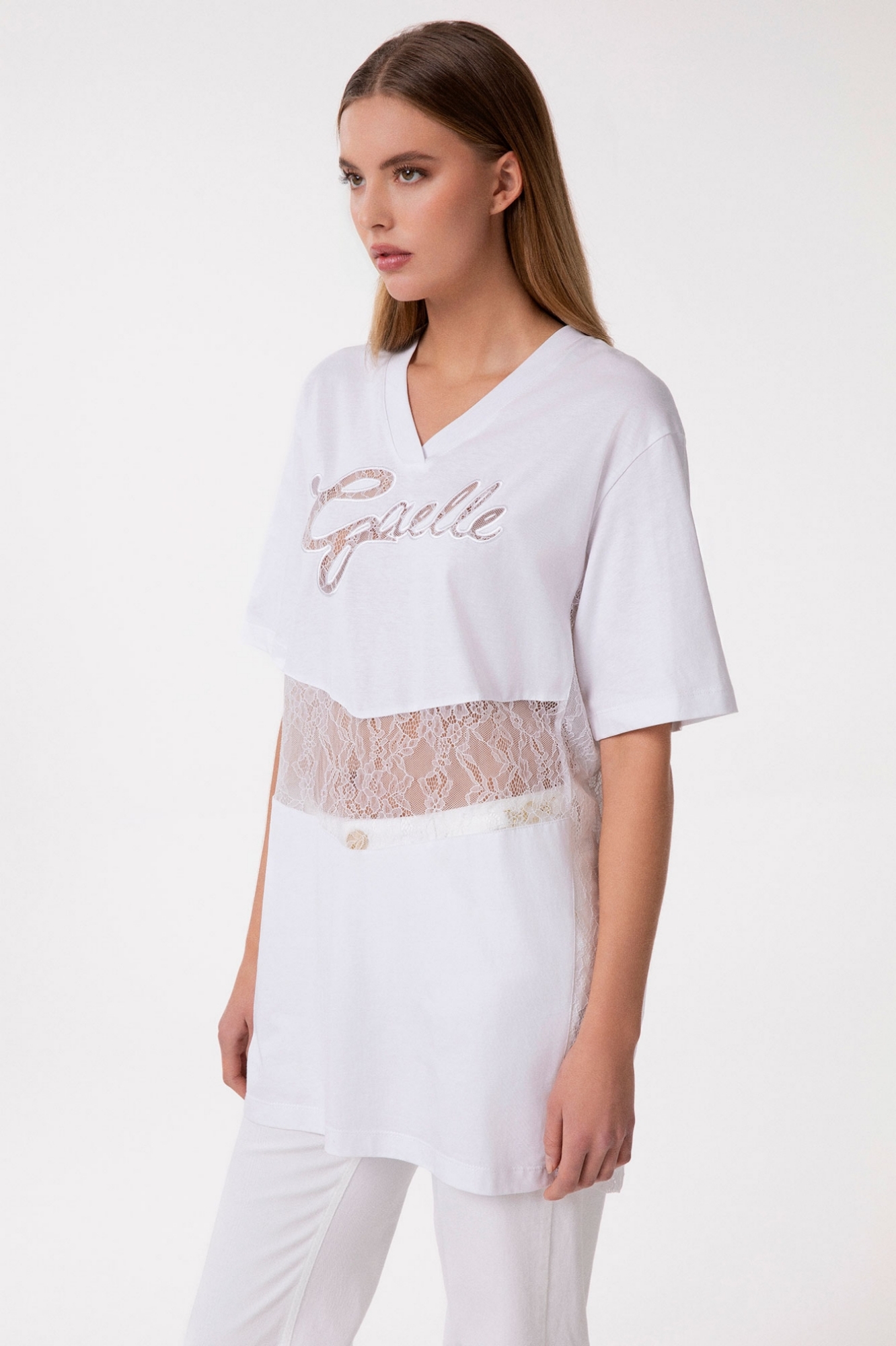 Clique T-shirt Uomo Donna Unisex Scollo A V - Basic-T In Cotone Jersey, Vestibilità Slim-fit, Bianco XL