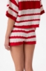Shorts In Maglia A Righe • Rosso